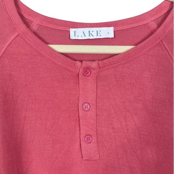 Lake Modal Spandex Long Sleeve Nightgown Pink Women's Size Small Cozy Lounge - Picture 9 of 12